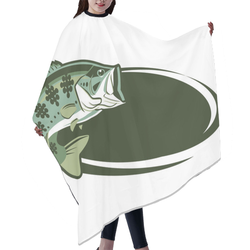 Personality  Bass Fish Hair Cutting Cape