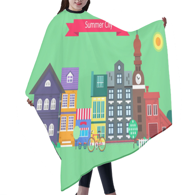 Personality  Cool Concept For Winter Holidays Poster.  Hair Cutting Cape