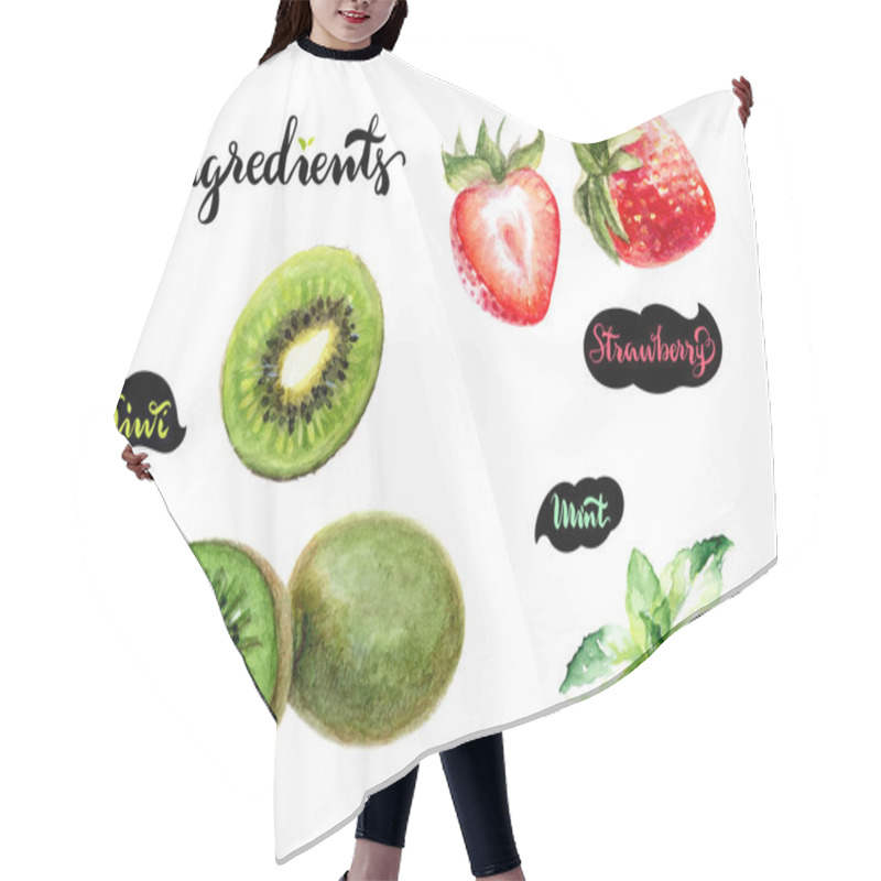 Personality  Kiwi, Strawberries And Mint  Hair Cutting Cape