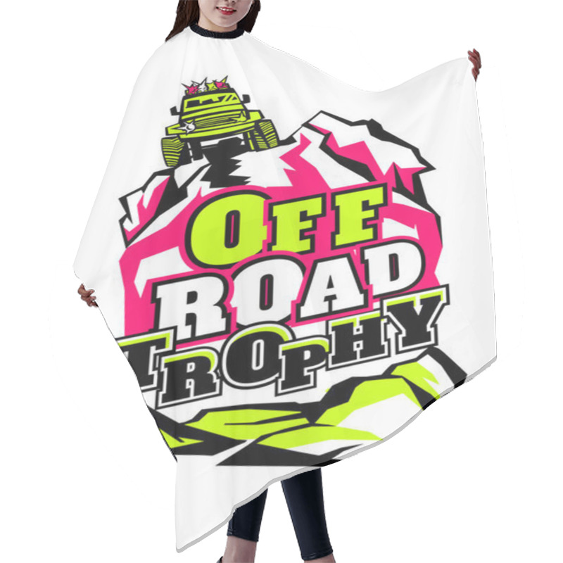 Personality  Motorsport Event Typography Hair Cutting Cape