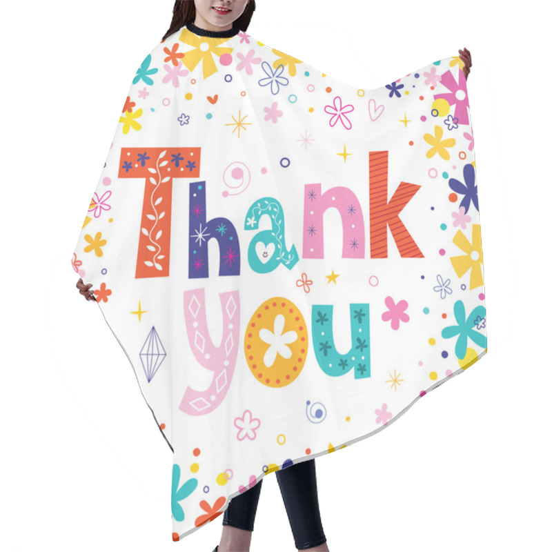 Personality  Thank You Greeting Card Hair Cutting Cape