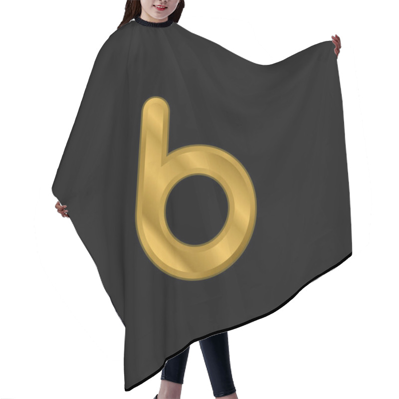 Personality  Bebo Logo Gold Plated Metalic Icon Or Logo Vector Hair Cutting Cape