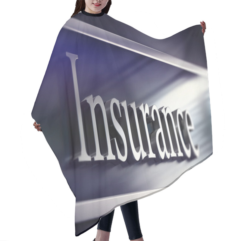 Personality  Insurance Company Plaque, 3d Rendering Hair Cutting Cape