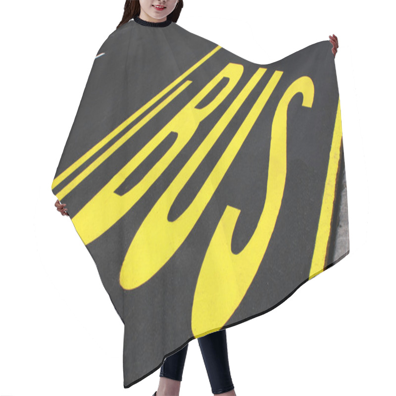 Personality  Bus Sign On The Road Hair Cutting Cape