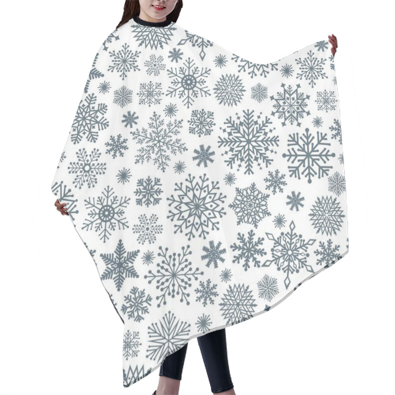 Personality  Christmas Seamless Pattern With Cute Snowflake  Hair Cutting Cape