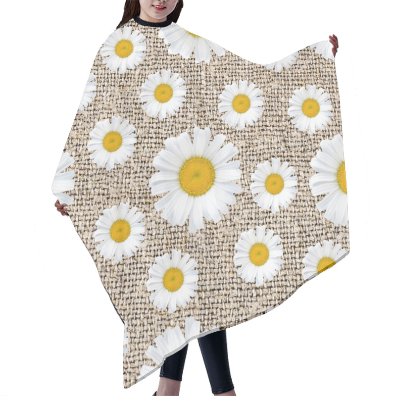 Personality  Seamless Daisy Pattern Hair Cutting Cape