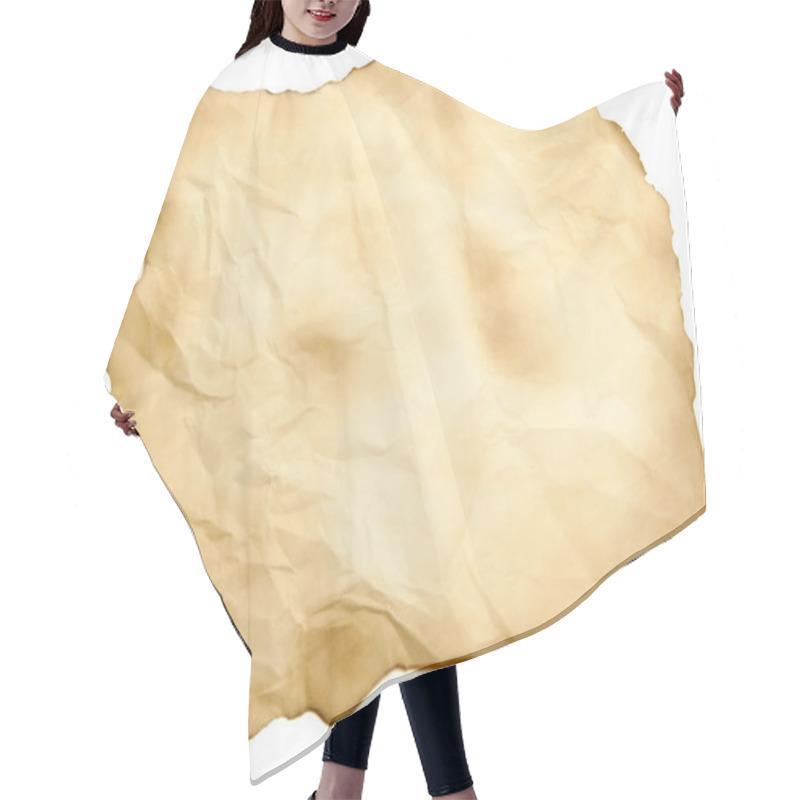 Personality  Old Scorched Paper Sheet Hair Cutting Cape