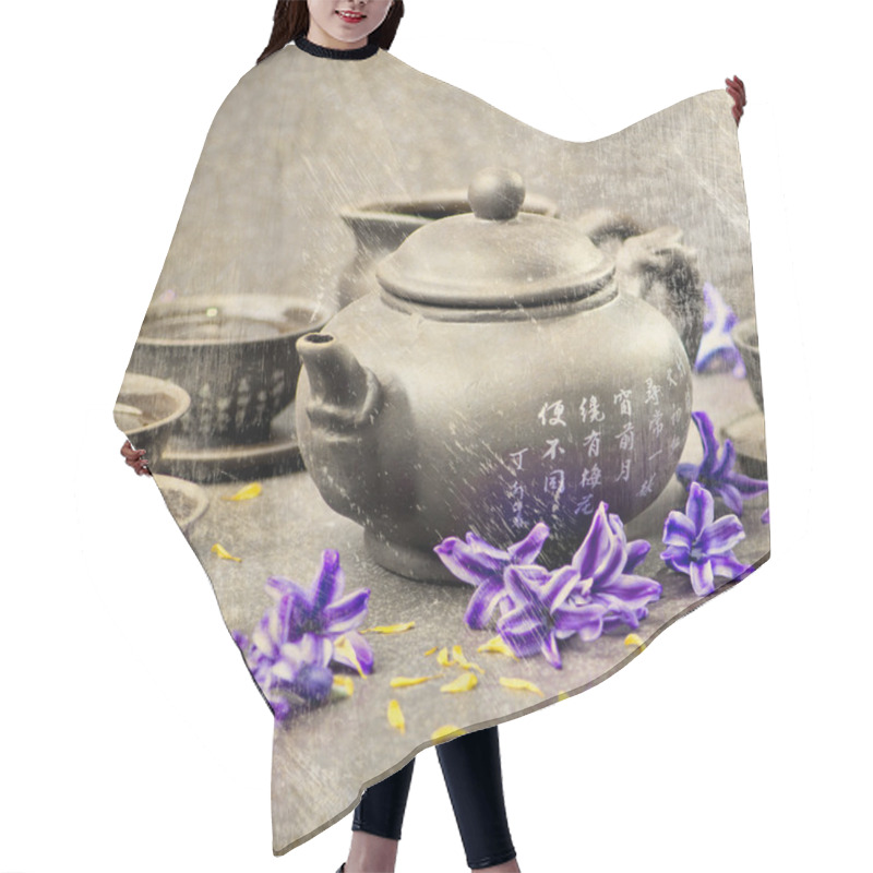 Personality  Tea Set Hair Cutting Cape