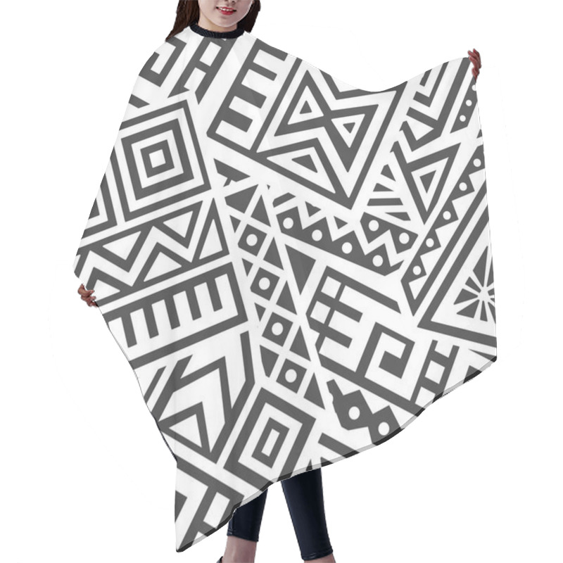 Personality  Aztec Vector Seamless Pattern Hair Cutting Cape