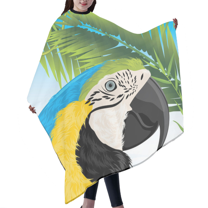 Personality  Parrot And Palm Branches Hair Cutting Cape