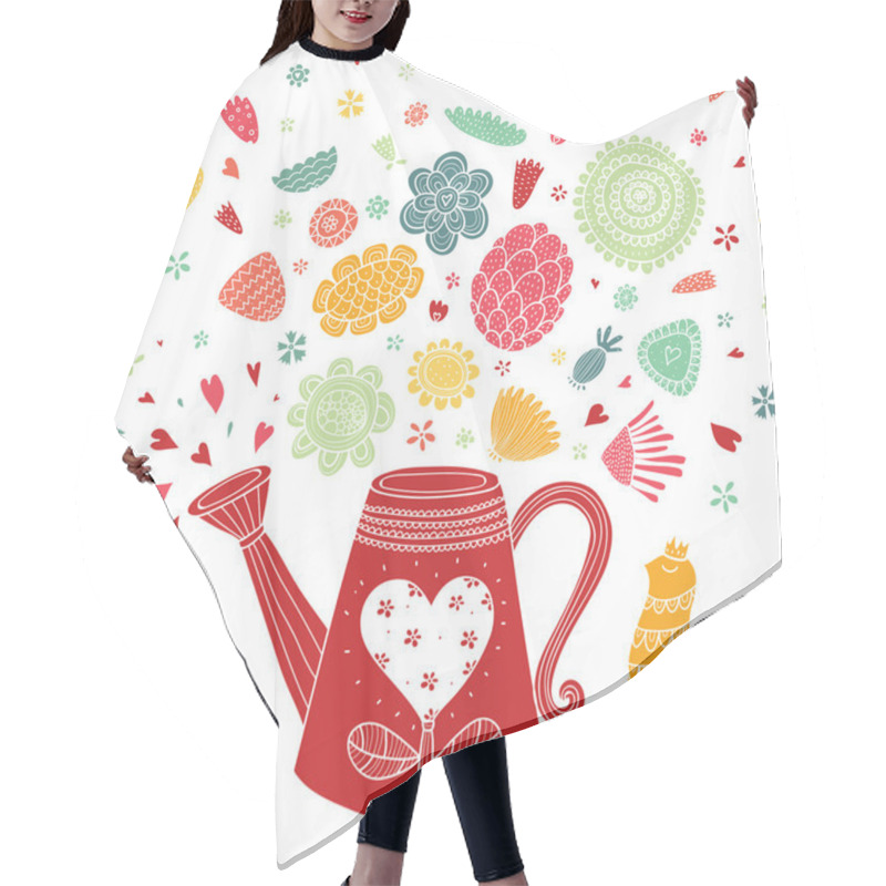 Personality  Romantic Floral Background Hair Cutting Cape