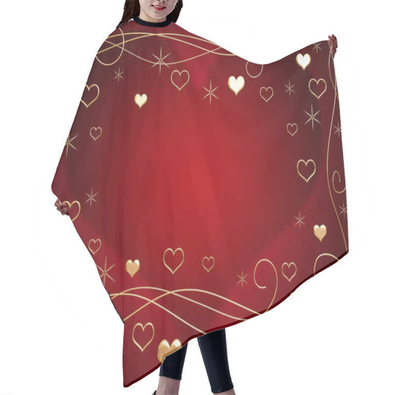 Personality  Golden Hearts Hair Cutting Cape