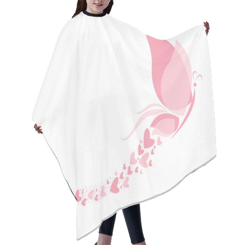 Personality  Butterfly Design Of Love Hair Cutting Cape