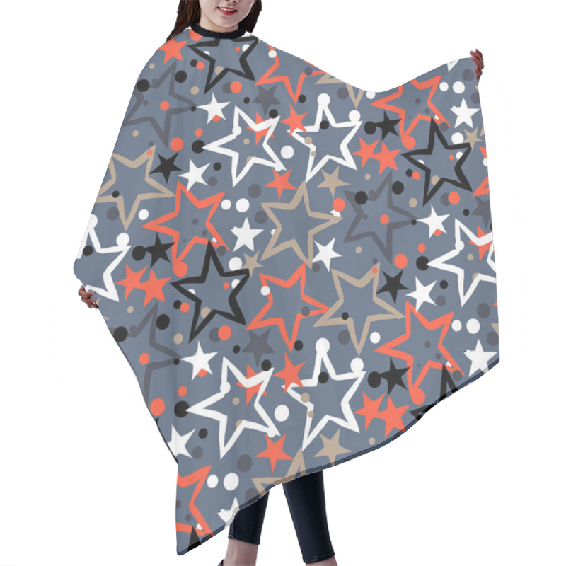 Personality  Vector Pattern With Stars Hair Cutting Cape