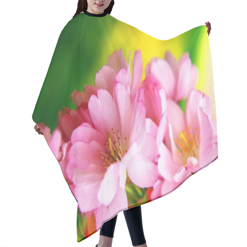 Personality  Spring Cherry Tree Flowers Bloom Hair Cutting Cape