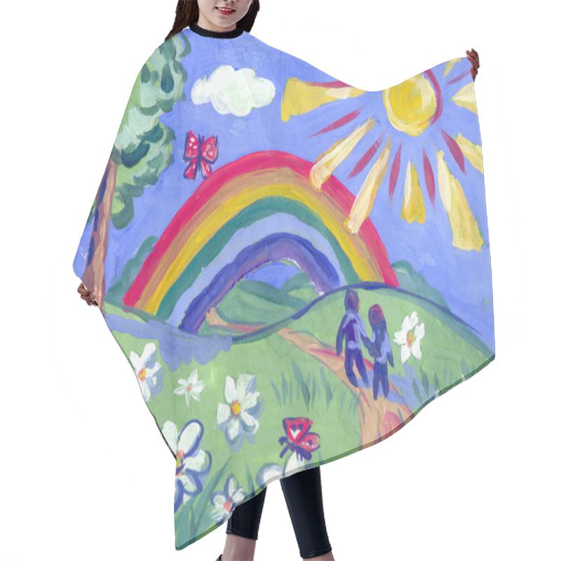 Personality  Child Drawing Of Summer Hair Cutting Cape