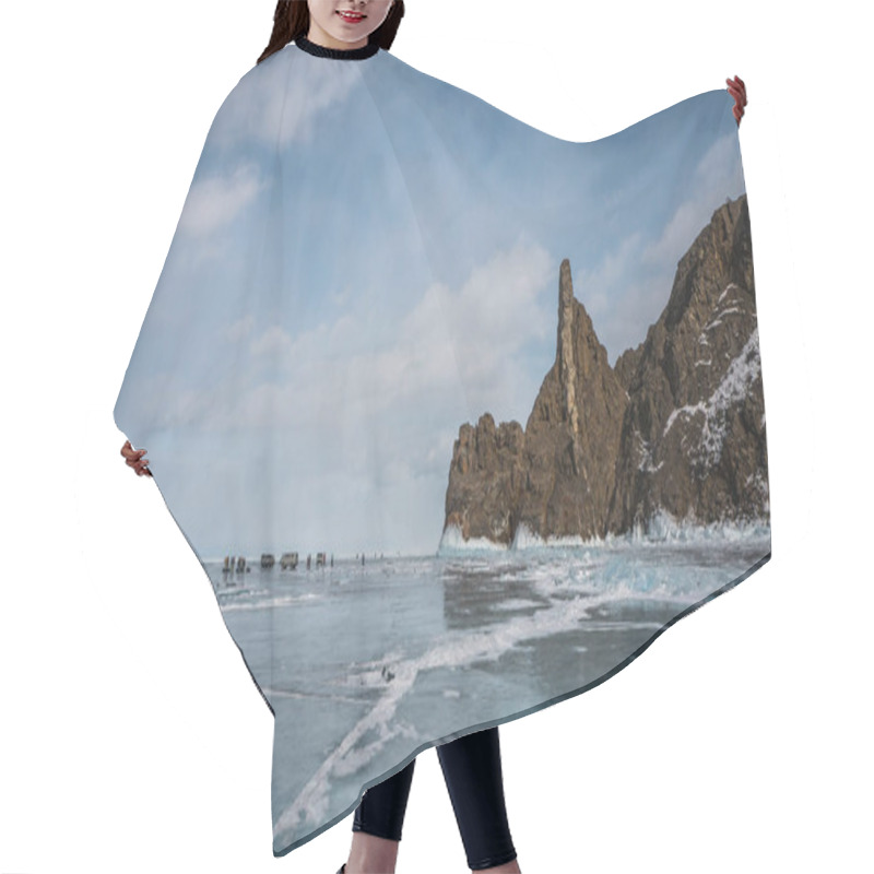 Personality  Frozen River In Winter Hair Cutting Cape