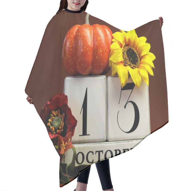 Personality  Seasonal Save The Date Calendar For Individual October Date Hair Cutting Cape