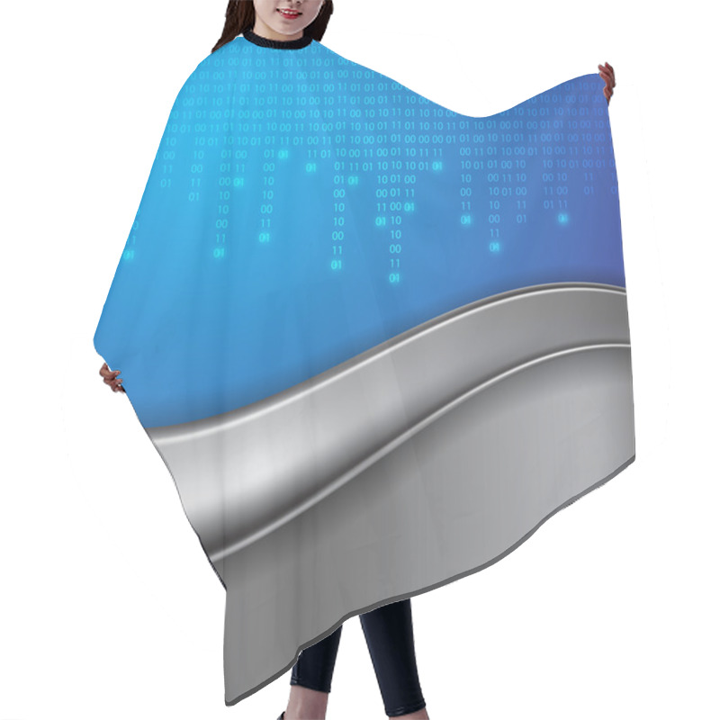 Personality  Stream Of Binary Code Hair Cutting Cape