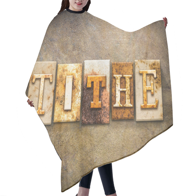 Personality  Tithe Concept Letterpress Leather Theme Hair Cutting Cape