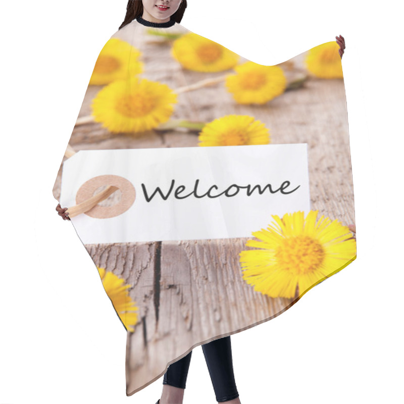 Personality  Yellow Flowers With Welcome Hair Cutting Cape