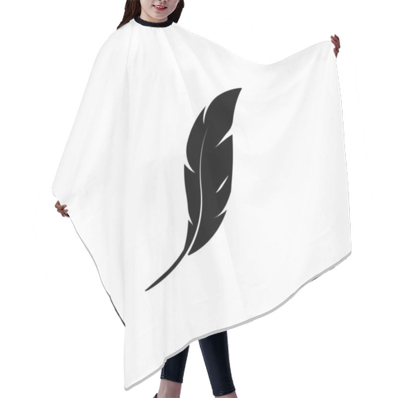 Personality  Feather Logo Stock Illustration Design Hair Cutting Cape