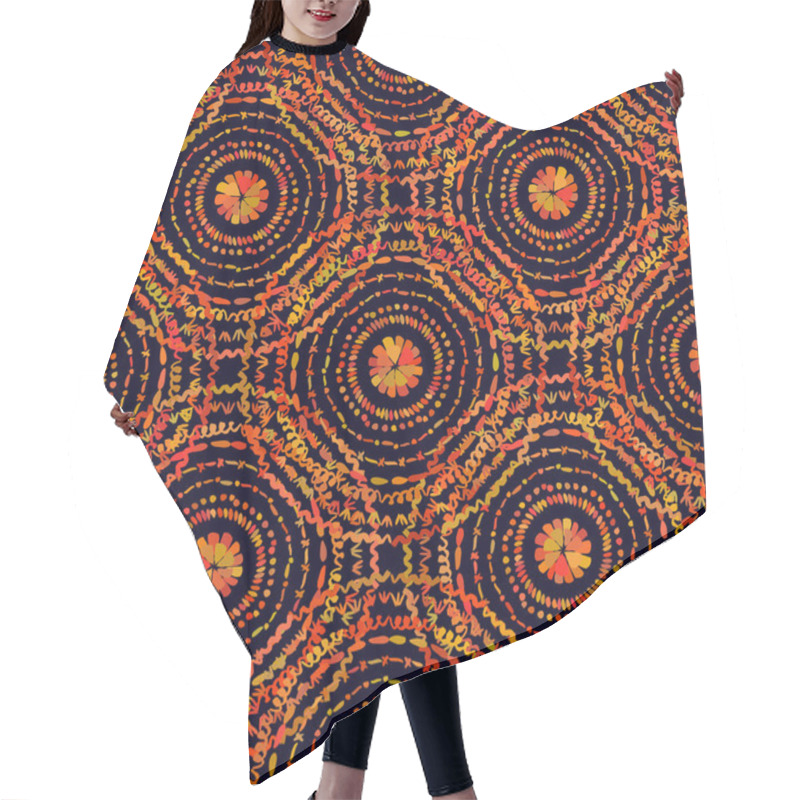 Personality  Autumn Pattern. Retro Circles Texture. Hair Cutting Cape