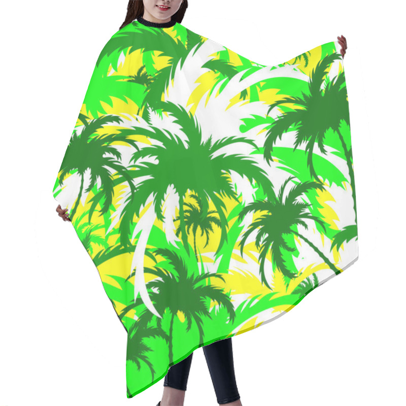 Personality  Palm Trees,seamless Background Hair Cutting Cape