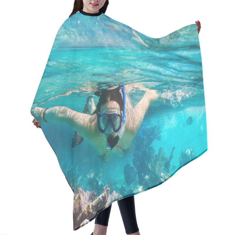 Personality  Snorkeling In The Tropical Water Hair Cutting Cape