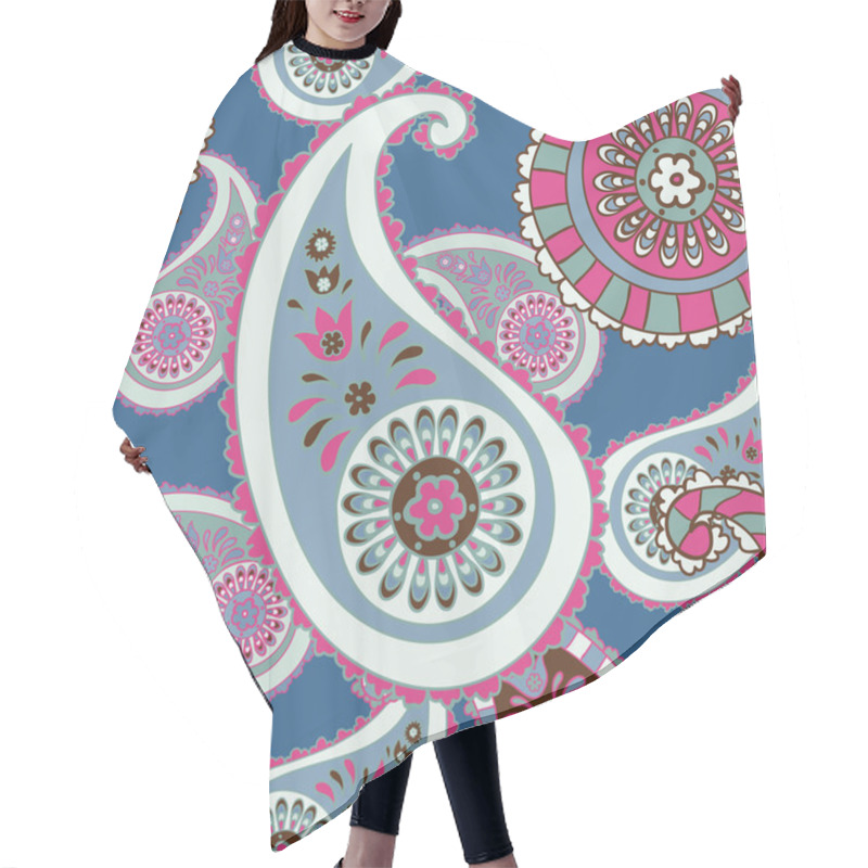 Personality  Seamless Pattern. Paisley Hair Cutting Cape