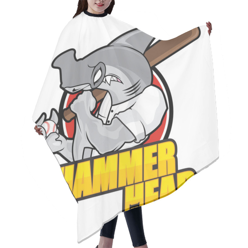 Personality  Baseball Mascot - Hammer Head Team Hair Cutting Cape