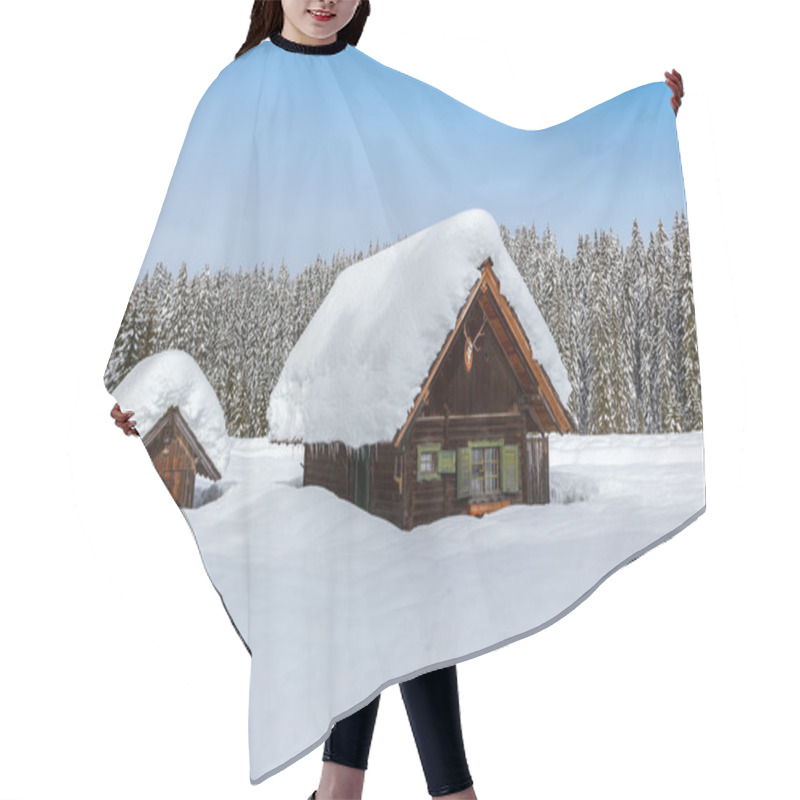 Personality  Winter Forest In Alps Hair Cutting Cape