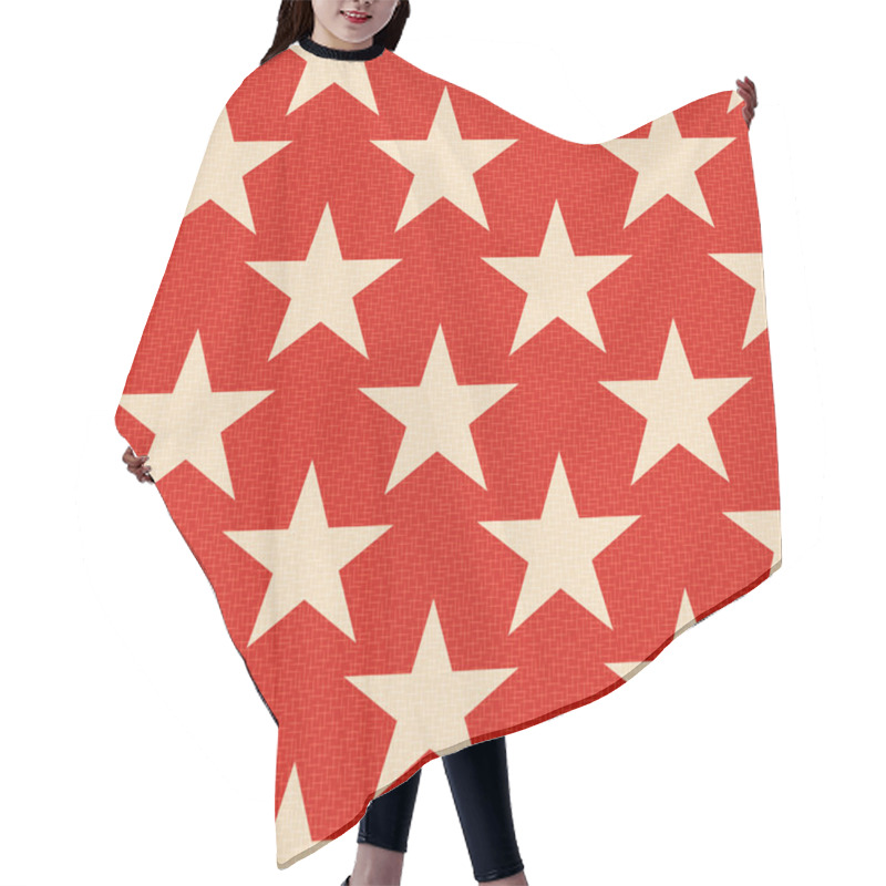 Personality  Seamless Patriotic Stars Background Hair Cutting Cape