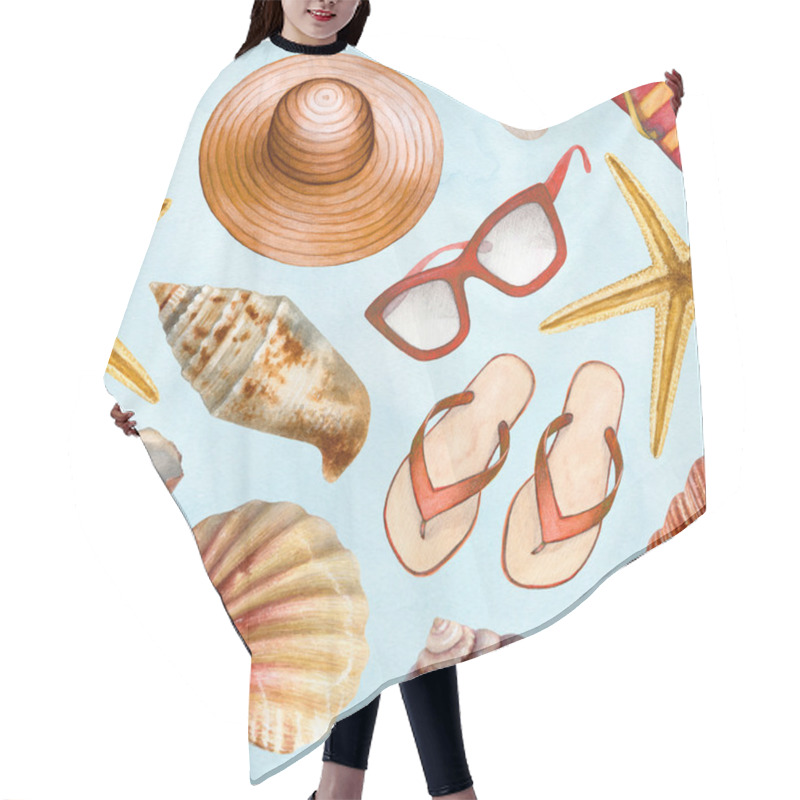 Personality  Summer Holiday Pattern.  Hair Cutting Cape