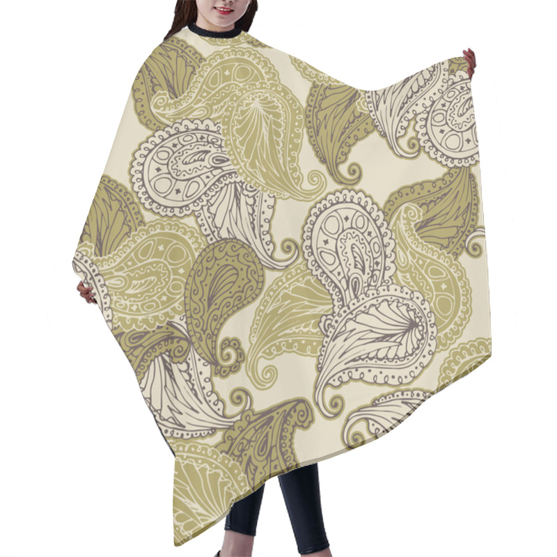 Personality  Paisley Seamless Pattern. Hair Cutting Cape