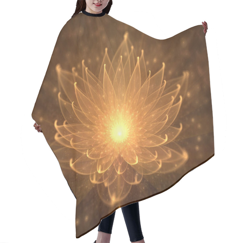 Personality  Water Lily, Radiant Orange Lotus With Rays Of Light Hair Cutting Cape