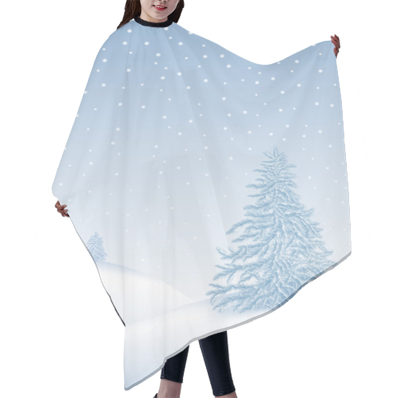 Personality  Winter Landscape Hair Cutting Cape