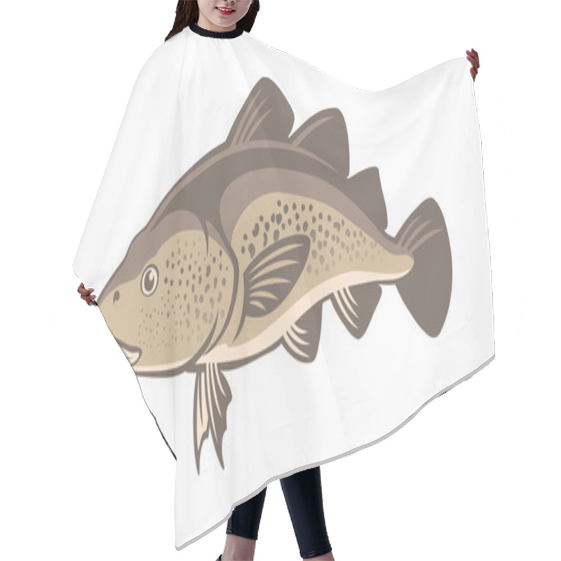 Personality  Brown Cod Fish Hair Cutting Cape