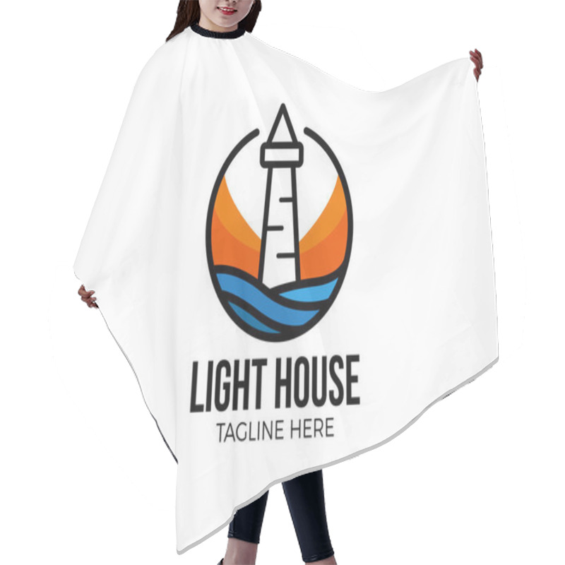 Personality  The Lighthouse, Harbor Logo Designs Inspiration. Minimalist Logo Hair Cutting Cape