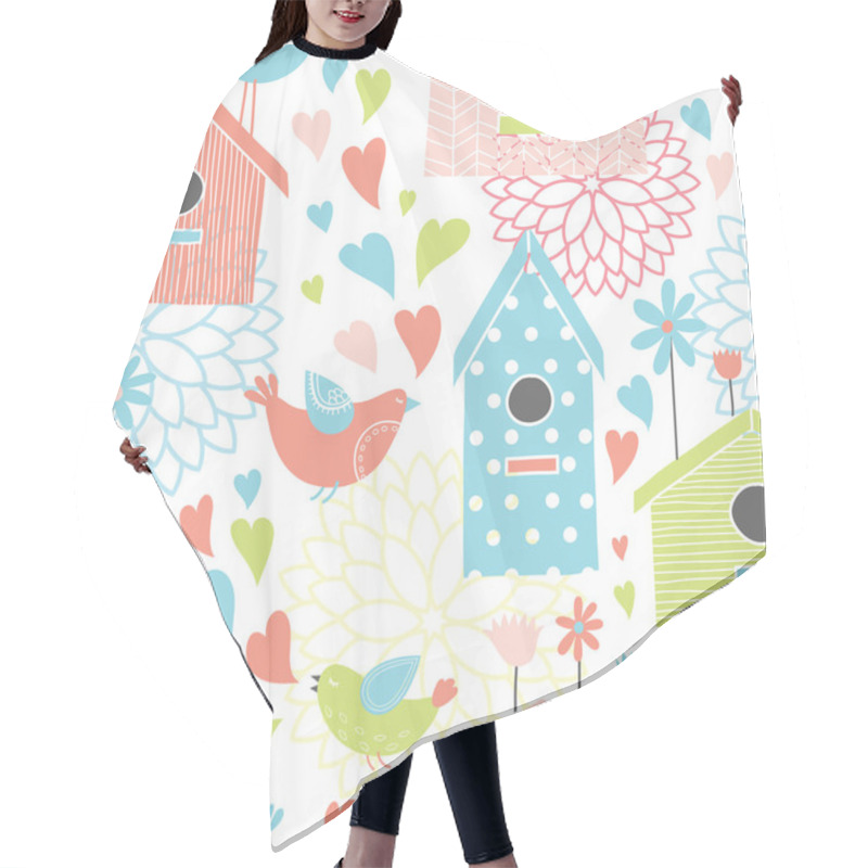 Personality  Romantic Seamless Pattern Hair Cutting Cape