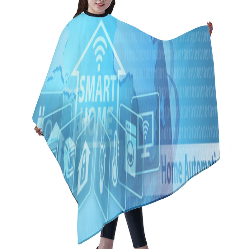 Personality  Smart Home Automation Banner Hair Cutting Cape