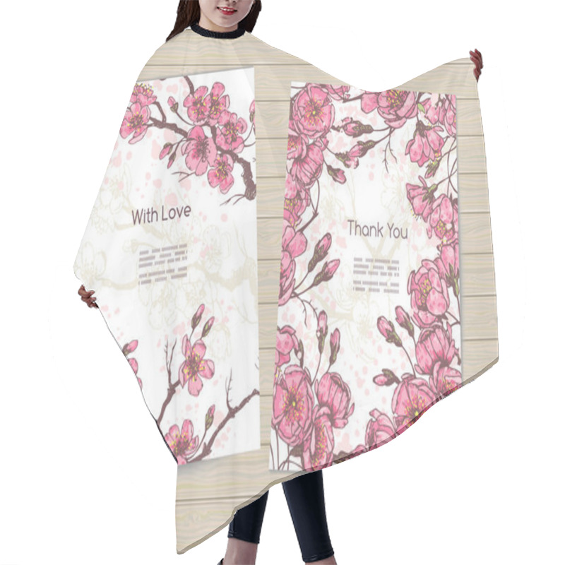 Personality  Elegante Sakura Cards Set Hair Cutting Cape