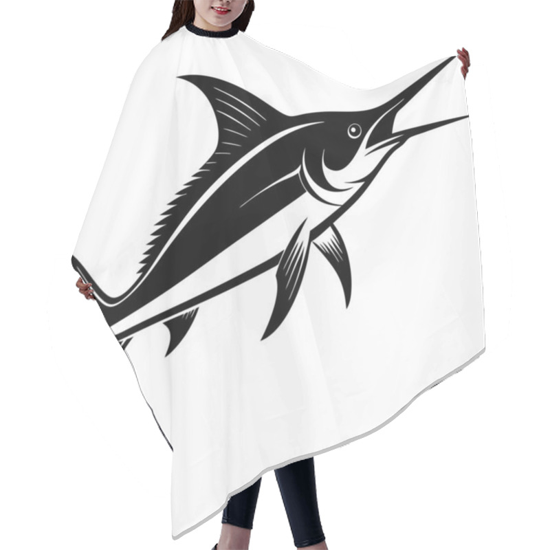 Personality   Shark-fish-silhouette Vector Art Hair Cutting Cape