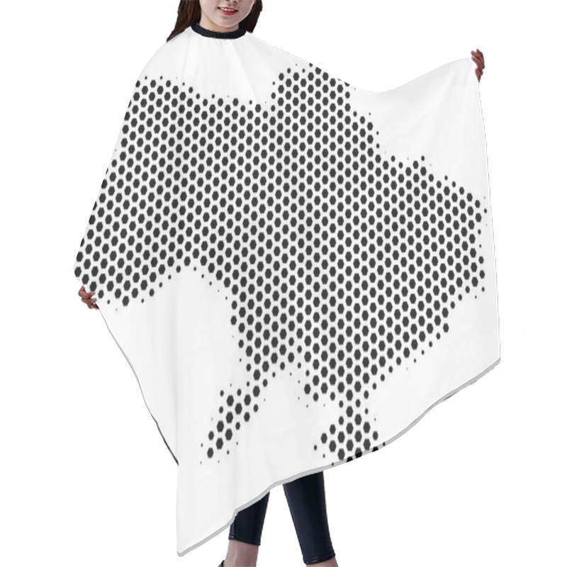 Personality  Hexagonal Ukraine Map With Crimea Hair Cutting Cape