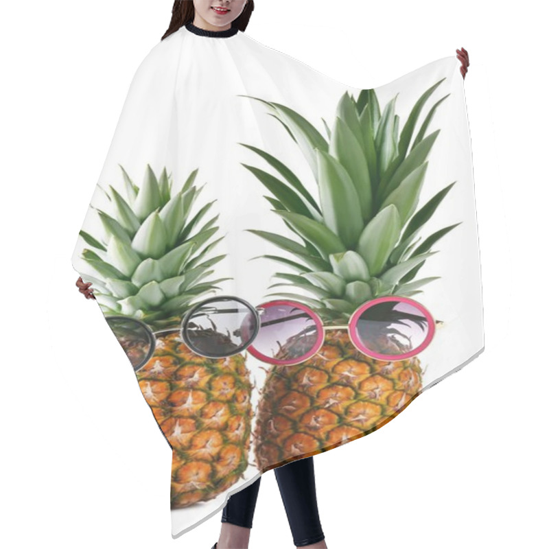 Personality  Ripe Pineapples With Sunglasses  Hair Cutting Cape