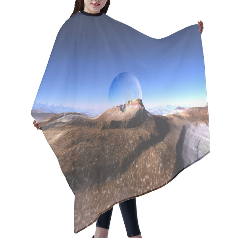 Personality  Rock Formation In Shape Of Alien Face Hair Cutting Cape