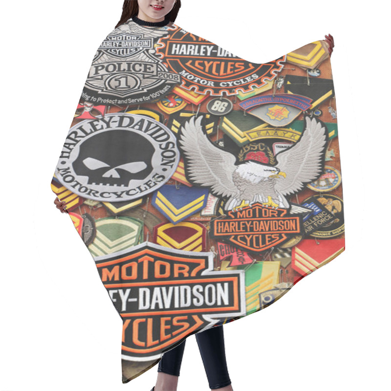 Personality  Harley Davidson Patches Hair Cutting Cape