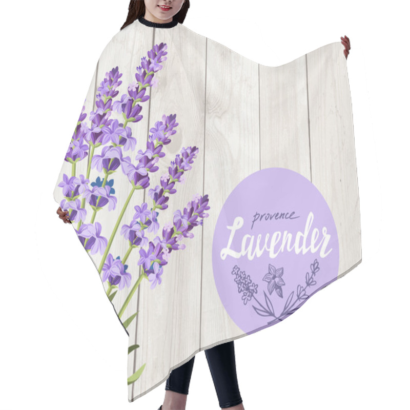 Personality  Vector Lavender Background Hair Cutting Cape