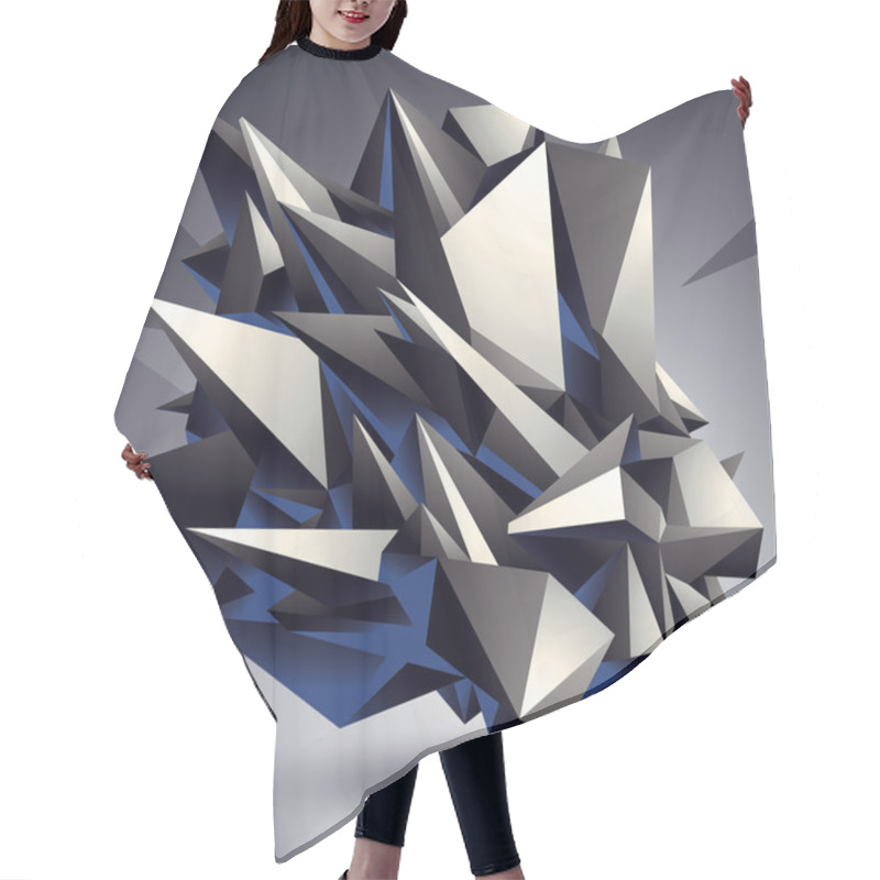 Personality  Geometric Abstract 3D Complicated Object Hair Cutting Cape