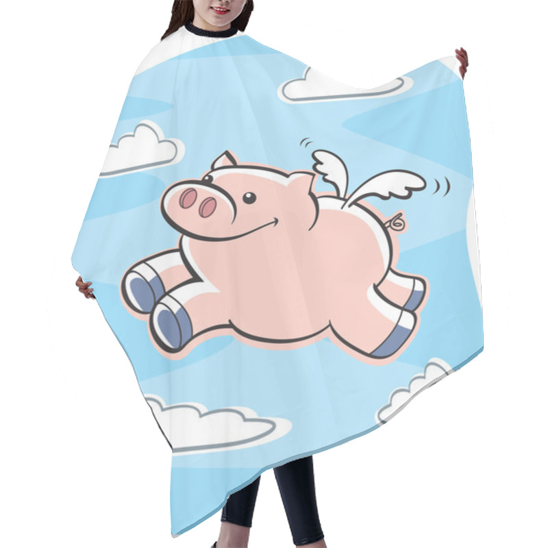 Personality  Pig Flying Hair Cutting Cape